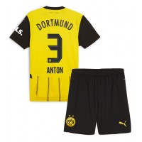 Camiseta Borussia Dortmund Waldemar Anton #3 Primera Equipación Replica 2024-25 para niños mangas cortas (+ Pantalones cortos)